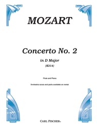 CONCERTO IN D MAJOR #2 K314 FLUTE S cover